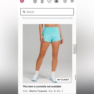Lululemon Speed Up High-Rise Lined Short 2.5"